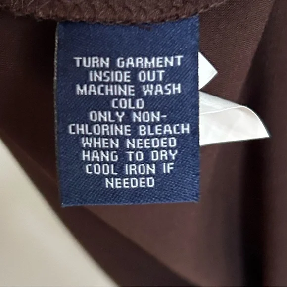 CHAPS Babydoll Chocolate Brown Y2K O Ring Jersey Midi Dress Preppy Retro | Sz M - Picture 9 of 11